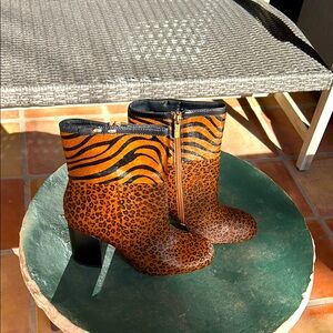 franco sarto 3 inch heel calf hair lady gaga type boots